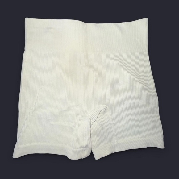 Set of Three Ribbed Biker Shorts - Black, Brown, and Cream - Picture 4 of 4